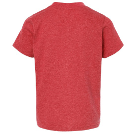 Tultex 265 Youth Poly-Rich T-Shirt - Heather Red
