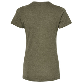 Tultex 542 Women\'s Premium Cotton Blend T-Shirt - Olive Heather