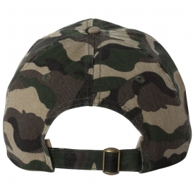 Valucap VC300A Adult Bio-Washed Classic Dad\'s Cap - Green Camo
