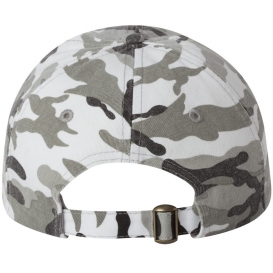 Valucap VC300A Adult Bio-Washed Classic Dad's Cap - Grey Camo