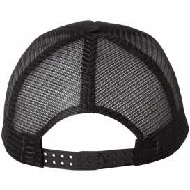 Valucap VC700 Foam Mesh-Back Trucker Cap - Black/Black