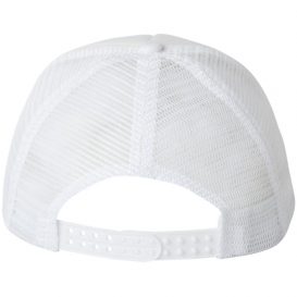 Valucap VC700 Foam Mesh-Back Trucker Cap - White/White
