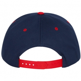YP Classics 6007 Classics Flat Bill Cap - Navy/Red