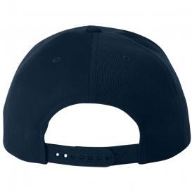 YP Classics 6089M Wool Blend Flat Bill Snapback Cap - Dark Navy