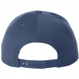YP Classics 6089M Wool Blend Flat Bill Snapback Cap - Navy