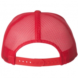 YP Classics 6606 Classics Six-Panel Retro Trucker Cap - Red
