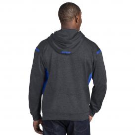 Sport-Tek F246 Tech Fleece Hooded Sweatshirt - Graphite Heather/True Royal