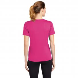 Sport-Tek LST353 Ladies V-Neck PosiCharge Competitor Tee - Pink Raspberry