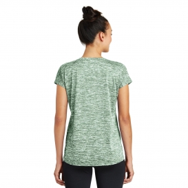 Sport-Tek LST390 Ladies PosiCharge Electric Heather Sporty Tee - Forest Green Electric