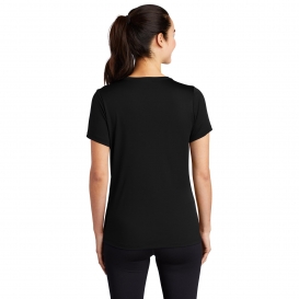 Sport-Tek LST420 Ladies Posi-UV Pro Scoop Neck Tee - Black | Full Source