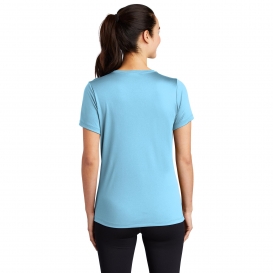 Sport-Tek LST420 Ladies Posi-UV Pro Scoop Neck Tee - Light Blue