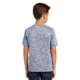 Sport-Tek YST390 Youth PosiCharge Electric Heather Tee - True Navy Electric