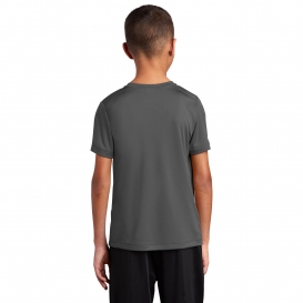 Sport-Tek YST420 Youth Posi-UV Pro Tee - Dark Smoke Grey