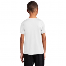 Sport-Tek YST420 Youth Posi-UV Pro Tee - White