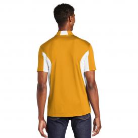 Sport-Tek ST655 Side Blocked Micropique Sport-Wick Polo - Gold/White
