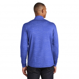 Sport-Tek ST855 Sport-Wick Stretch Reflective Heather 1/2-Zip Pullover - True Royal