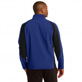 Sport-Tek ST970 Colorblock Soft Shell Jacket - True Royal/Black