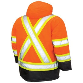 Tough Duck S176 Type R Class 3 Poly Oxford Lined Safety Parka - Orange