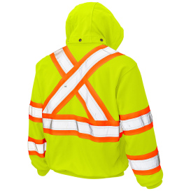 Tough Duck S494 Type R Class 3 Fleece Unlined Safety Hoodie - Yellow/Lime