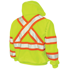 Tough Duck SJ16 Type R Class 3 Thermal Lined Safety Sweatshirt - Yellow/Lime