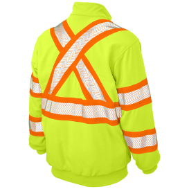 Tough Duck SJ19 Type R Class 3 Fleece Pullover Safety Sweatshirt - Yellow/Lime