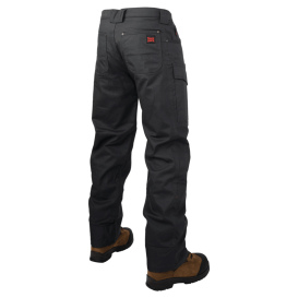 Tough Duck WP06 Relaxed Fit Fleece Lined Flex Twill Cargo Pant with 360 Stretch Waist - Black