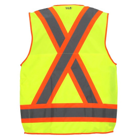 Tingley V71852C Type R Class 2 X-Back Two-Tone Surveyor Safety Vest - Yellow/Lime