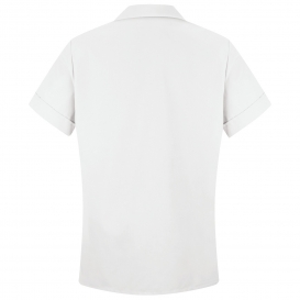Red Kap TP27 Women\'s Loose Fit Short Sleeve Smock - Gripper Front - White
