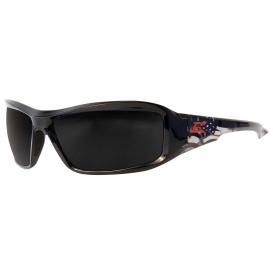 Edge TXB216-P1 Brazeau Designer Safety Glasses - Black Frame - Smoke Polarized Lens