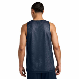 Sport-Tek ST5000 PosiCharge Reversible Mesh Tank - True Navy/White