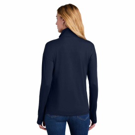 New Era LNEA228 Ladies Power 1/2-Zip - True Navy