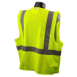 Full Source US2LM19 Type R Class 2 Mesh Safety Vest - Yellow/Lime
