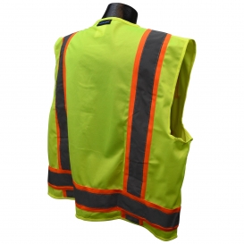 Full Source US2LN16 Type R Class 2 Solid Surveyor Safety Vest - Yellow/Lime