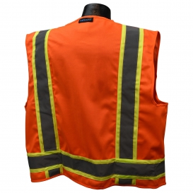 Full Source US2ON16 Type R Class 2 Solid Surveyor Safety Vest - Orange