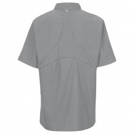 Chef Designs 046X Men\'s Short Sleeve Chef Coat with MIMIX and OilBlok - Grey