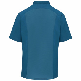 Chef Designs 052M Men\'s Airflow Raglan Chef Coat with OILBLOK - Teal/Teal Mesh