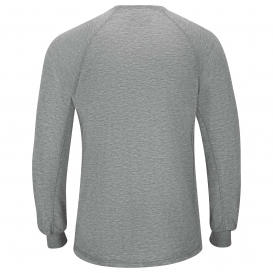 Workrite Fire Service FT40 Men\'s Athletic Style Long Sleeve Station Wear T-Shirt - Heather Grey