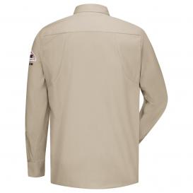 Bulwark FR QS22 Men\'s iQ Series Comfort Woven Concealed Pocket Shirt - Light Tan