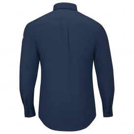 Bulwark FR QS26 iQ Series Men\'s Midweight Comfort Woven Shirt - Navy