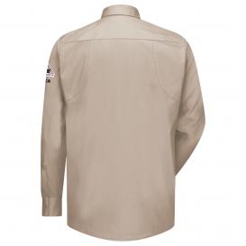 Bulwark FR QS32 Men\'s iQ Series Comfort Woven Long Sleeve Patch Pocket Shirt - Light Tan