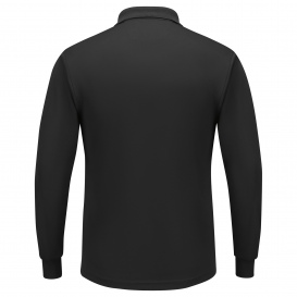 Red Kap SK6LMen\'s Performance Knit Polo - Long Sleeve - Black