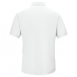 Red Kap SK74 Men\'s Performance Knit Gripper-Front Polo - Short Sleeve - White
