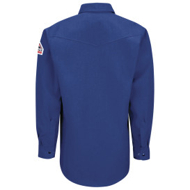 Bulwark FR SNS2 Men\'s Lightweight Snap-Front Uniform Shirt - Nomex IIIA - 4.5 oz. - Royal Blue
