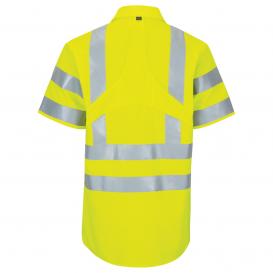 Red Kap SX24AB Type R Class 3 Hi-Visibilty Ripstop Work Shirt with MIMIX and OilBlok - Yellow/Lime