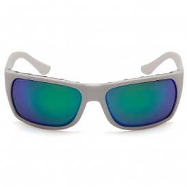 Venture Gear VGSW931 Vallejo Eyewear - White Frame - Polarized Green Mirror Lens