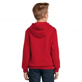 Sport-Tek YST254 Youth Pullover Hooded Sweatshirt - True Red