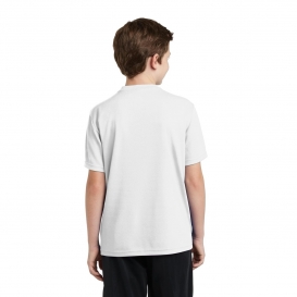 Sport-Tek YST340 Youth PosiCharge RacerMesh Tee - White