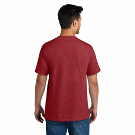 Port & Company PC340 CVC Tee - Team Cardinal Heather