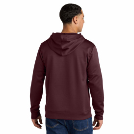 Sport-Tek ST255 Sport-Wick Fleece United Pullover Hoodie - Maroon/White