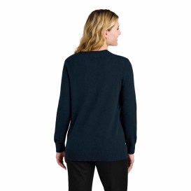Port Authority LSW4150 Ladies Easy Care Button-Up Cardigan Sweater - River Blue Navy